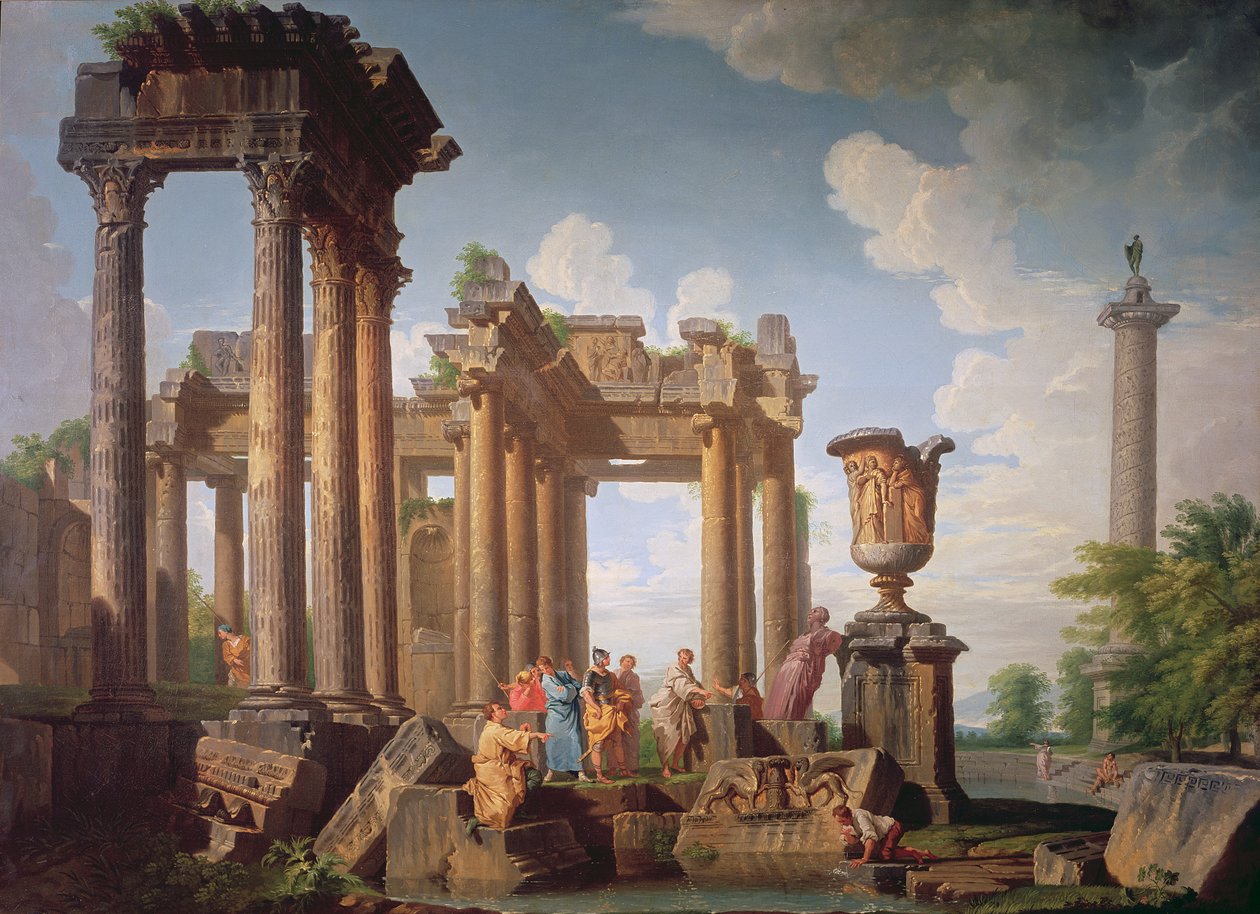 Klasszikus jelenet alkotó: Giovanni Paolo Pannini