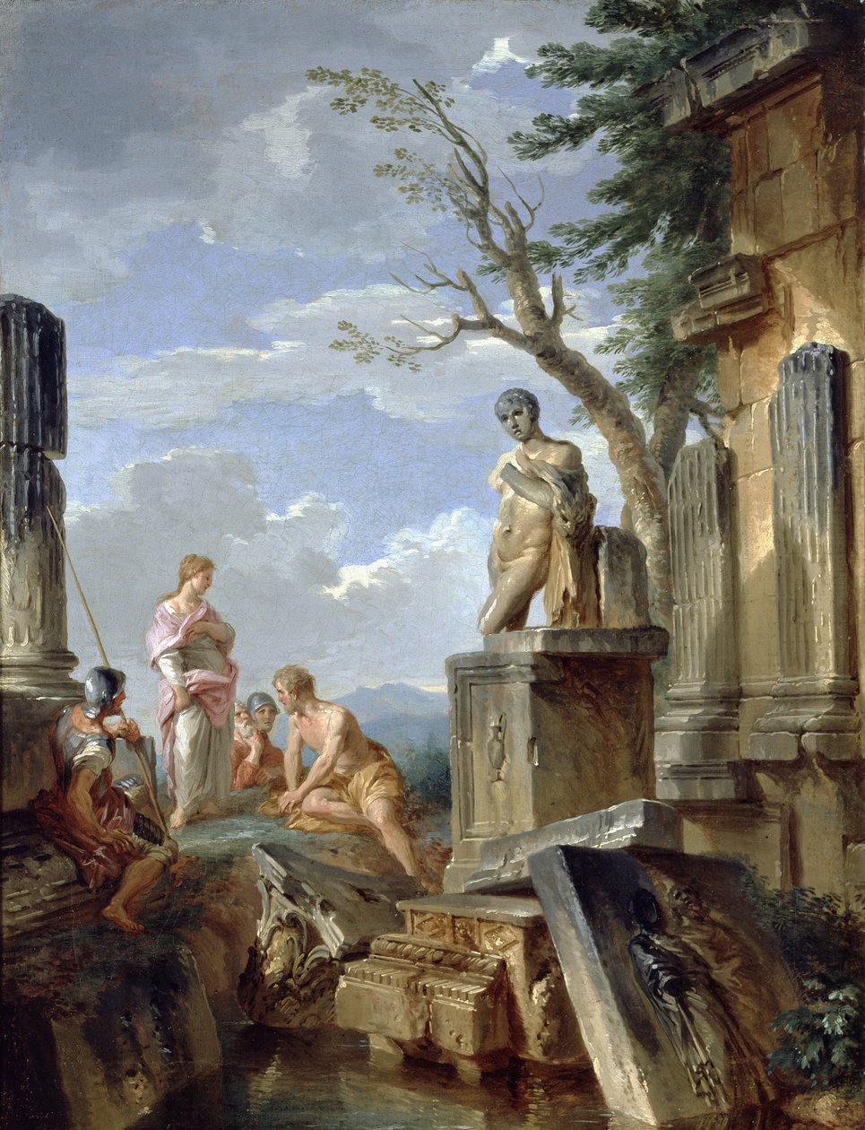 Romok Szibillával és más figurákkal, 1720 körül alkotó: Giovanni Paolo Pannini