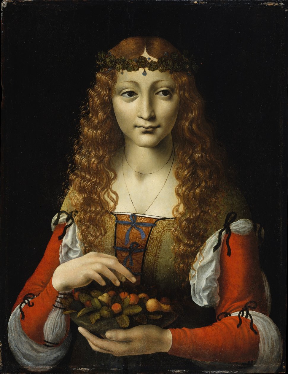 Lány cseresznyével alkotó: Giovanni Ambrogio de Predis
