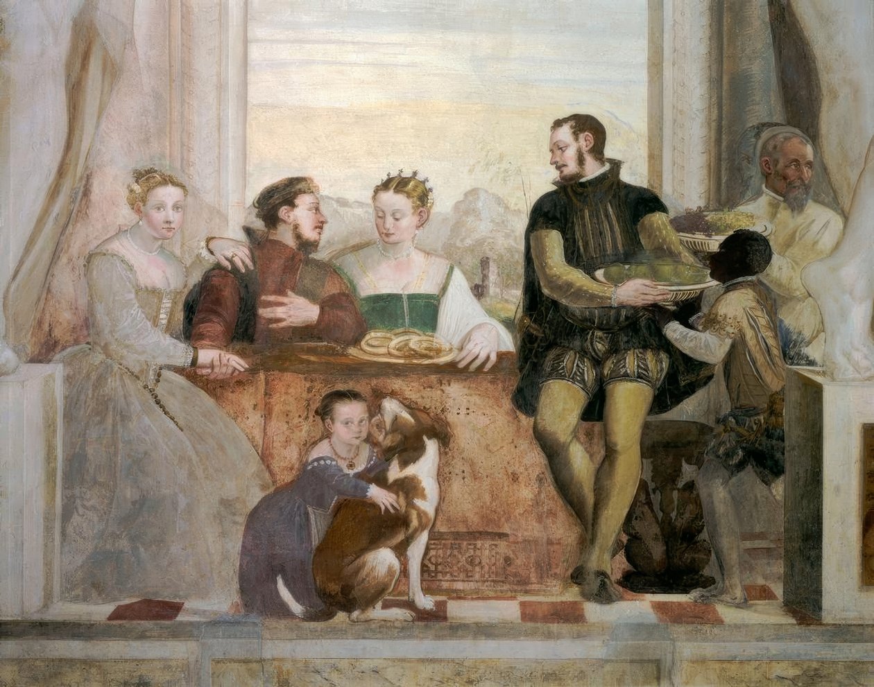 Caldogno, Villa, Das Bankett / Fasolo alkotó: Giovanni Antonio Fasolo