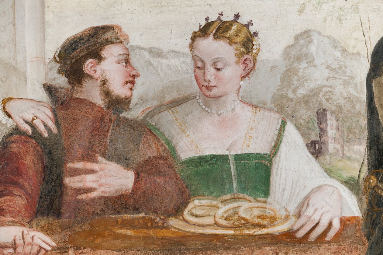 A bankett, nagyterem, 1570 körül (freskó) alkotó: Giovanni Antonio Fasolo