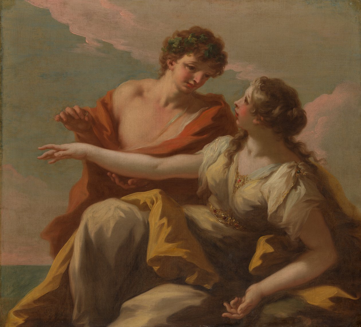 Bacchus és Ariadne, 1720-as évek. alkotó: Giovanni Antonio Pellegrini