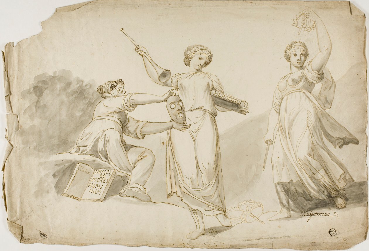 Thalia, Clio és Melpomene alkotó: Giovanni Battista Cipriani