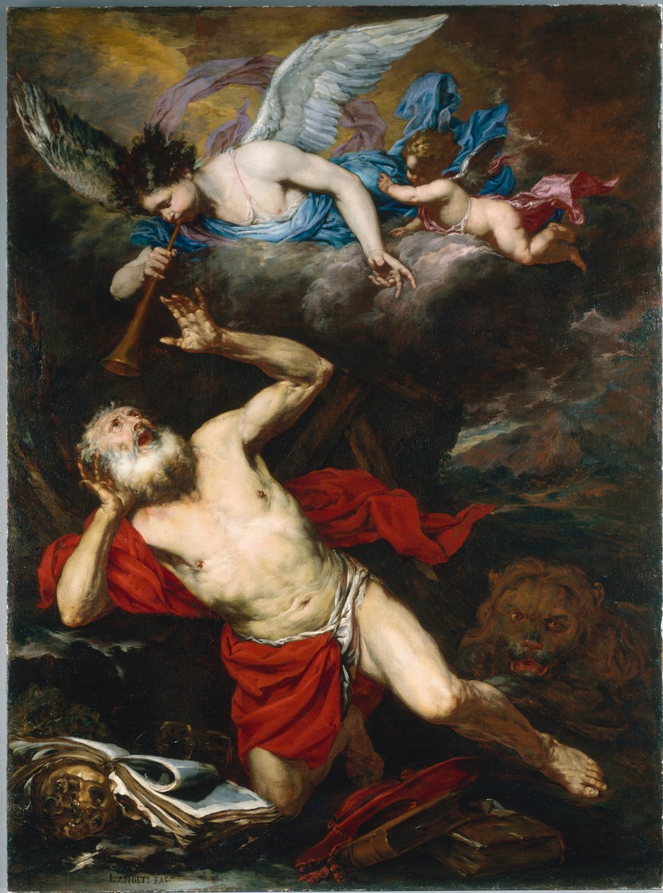 Szent Jeromos látomása alkotó: Giovanni Battista Langetti