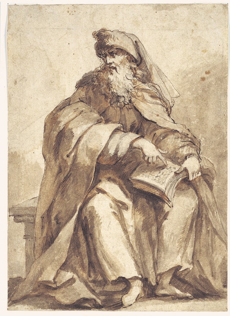 Ülő próféta alkotó: Giovanni Battista Merano