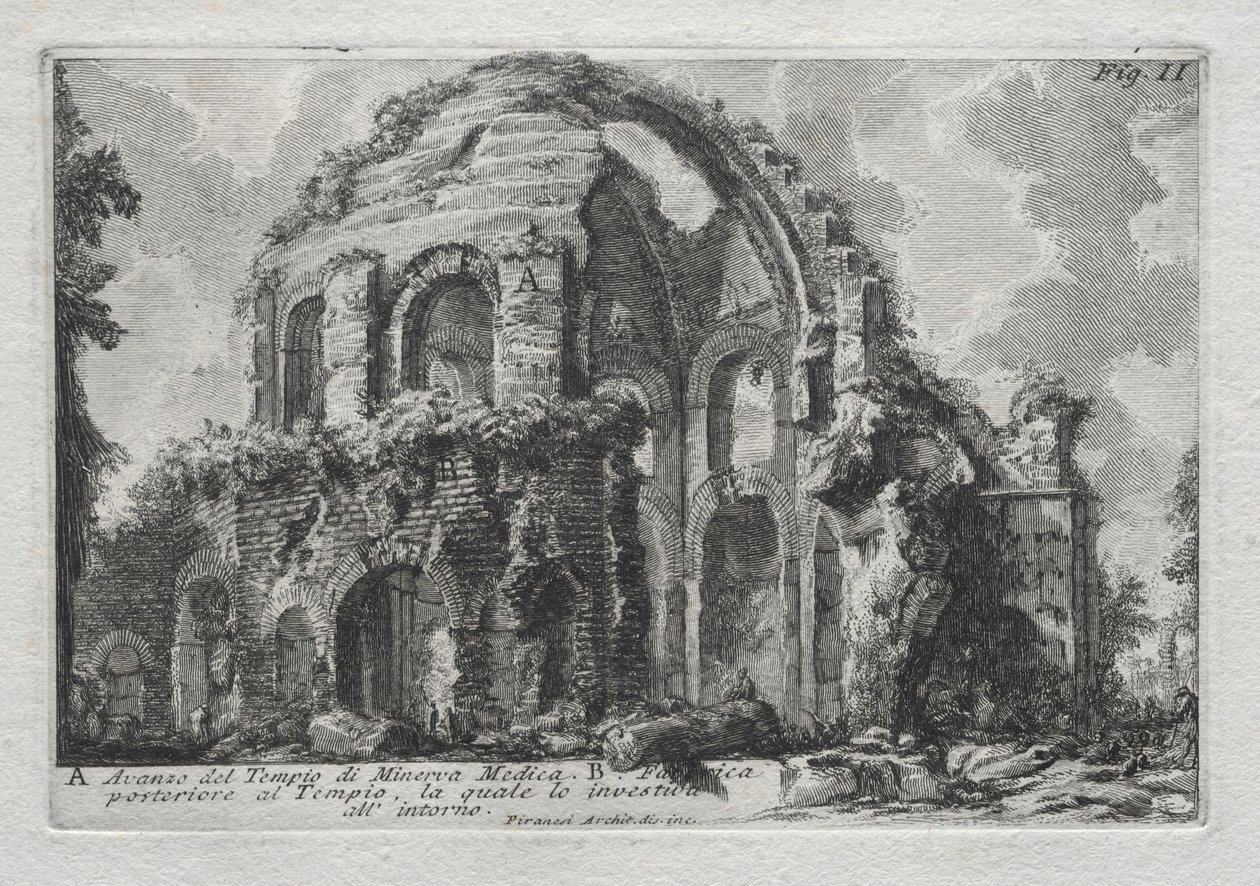 Minerva Medica templomának maradványa. alkotó: Giovanni Battista Piranesi