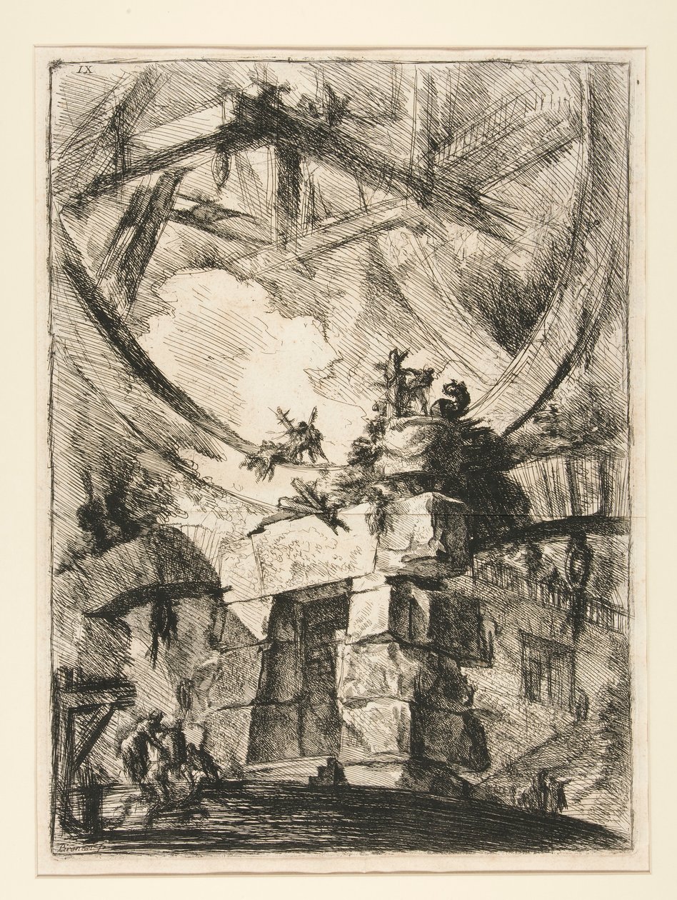 Carceri, IX: Az óriáskerék alkotó: Giovanni Battista Piranesi