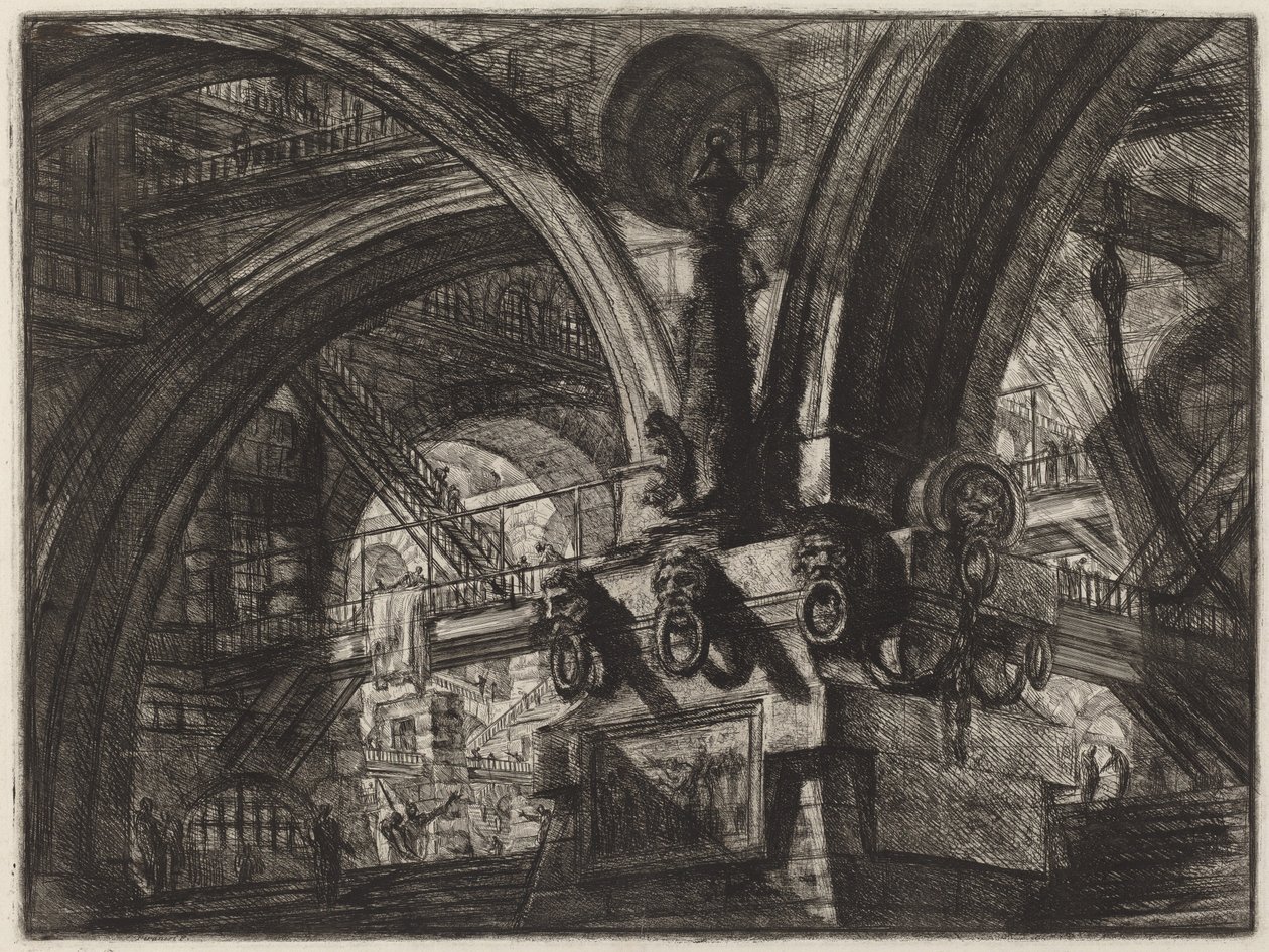 A móló lámpával alkotó: Giovanni Battista Piranesi