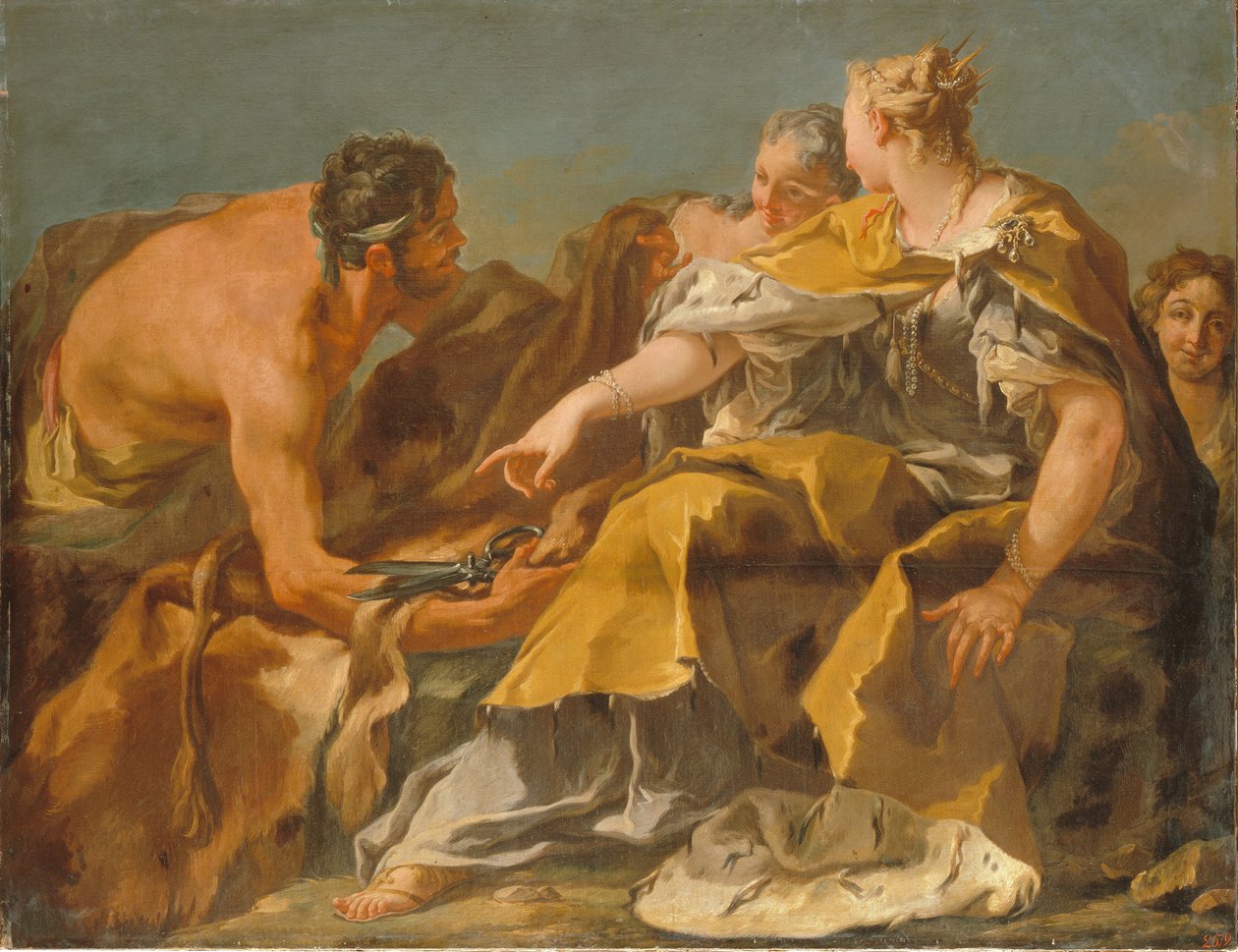 Dido építi Karthágót alkotó: Giovanni Battista Pittoni