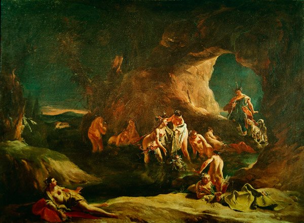 Diana és Acteon, 1720-21 körül alkotó: Giovanni Battista Tiepolo