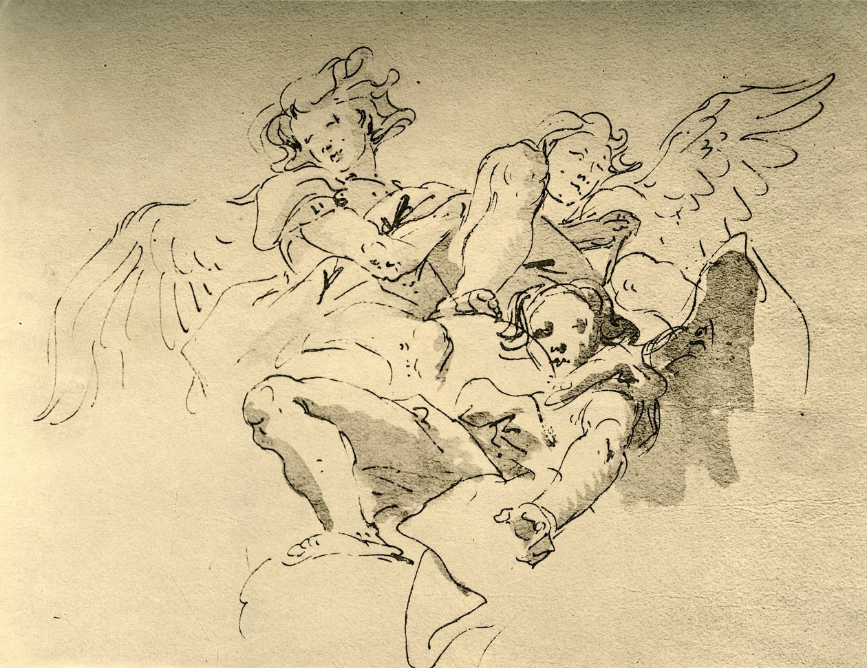 Lebegő angyalok, 18. század közepe, 1928 alkotó: Giovanni Battista Tiepolo