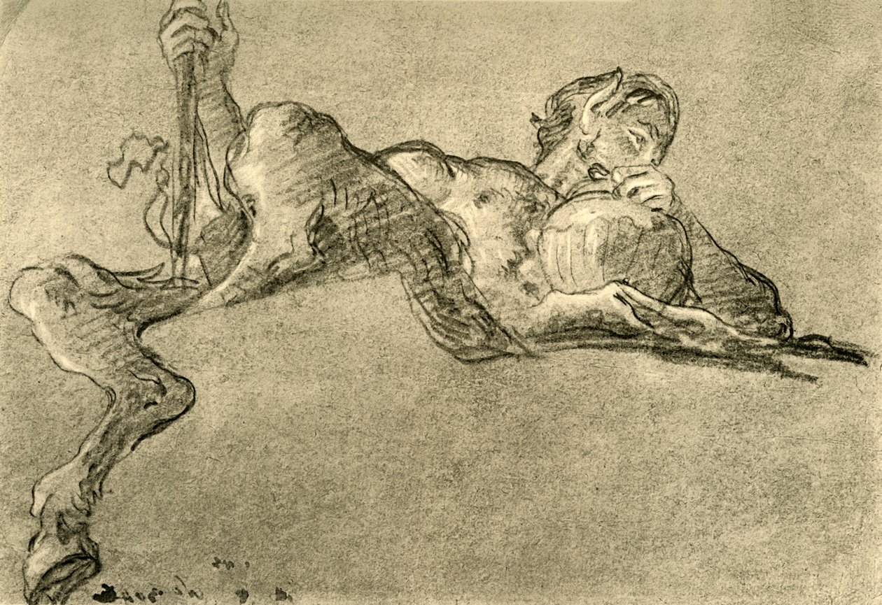 Szatír boroskannával, c1761, 1928 alkotó: Giovanni Battista Tiepolo