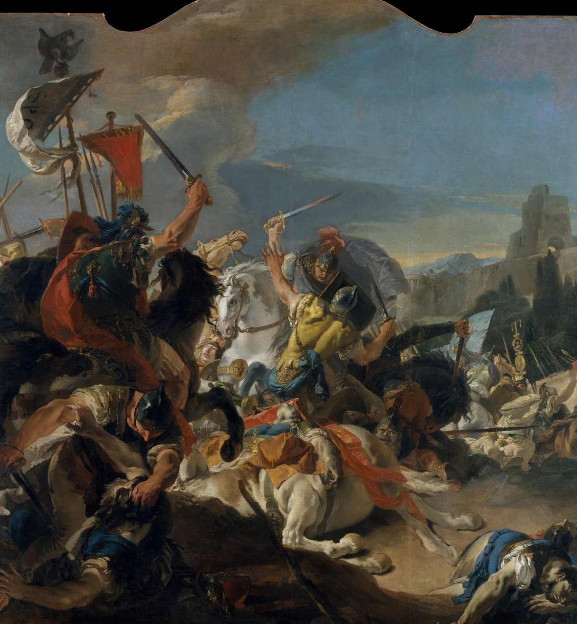 Vercellae-i csata, 1725-29. alkotó: Giovanni Battista Tiepolo