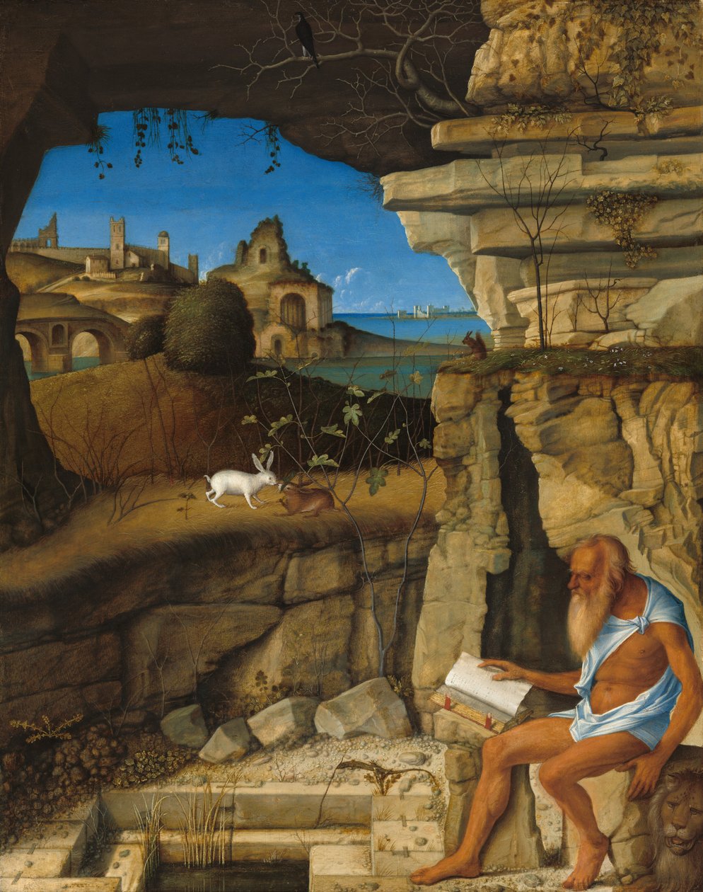 Szent Jeromos Reading, 1505. alkotó: Giovanni Bellini