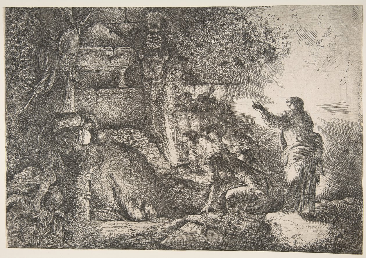 Lázár feltámasztása, 1645-1650. alkotó: Giovanni Benedetto Castiglione