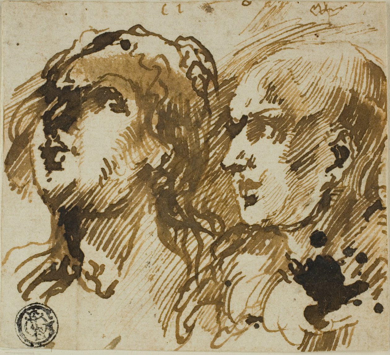 Két fej alkotó: Giovanni Benedetto Castiglione