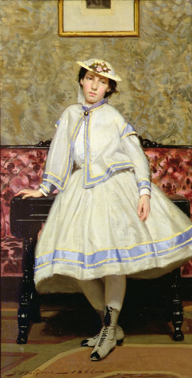 Alaide fehérbe öltözött alkotó: Giovanni Boldini