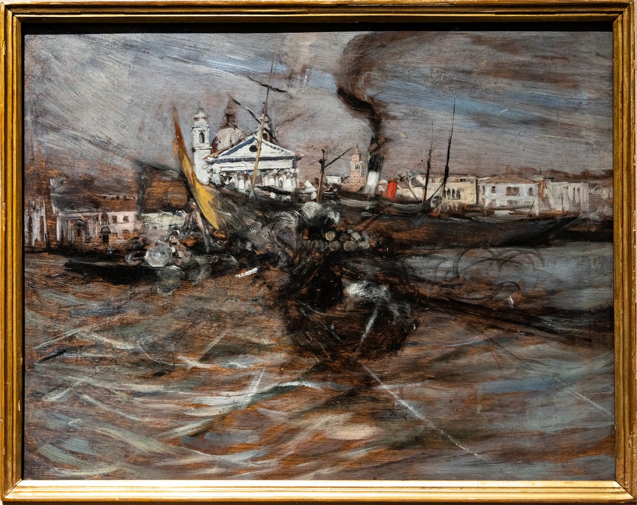 Hajók Velencében alkotó: Giovanni Boldini