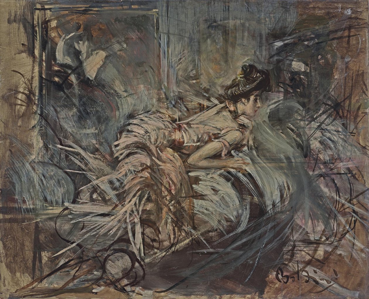 Boldini - A művész modellje alkotó: Giovanni Boldini