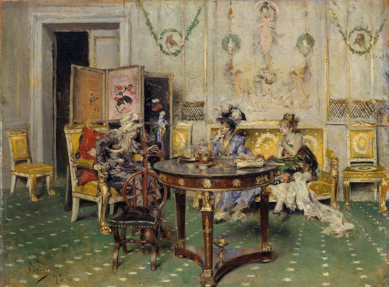Pletyka, 1873. alkotó: Giovanni Boldini