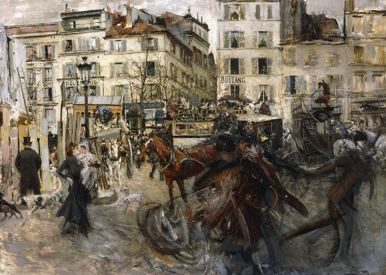 Place Pigalle, 1874 alkotó: Giovanni Boldini