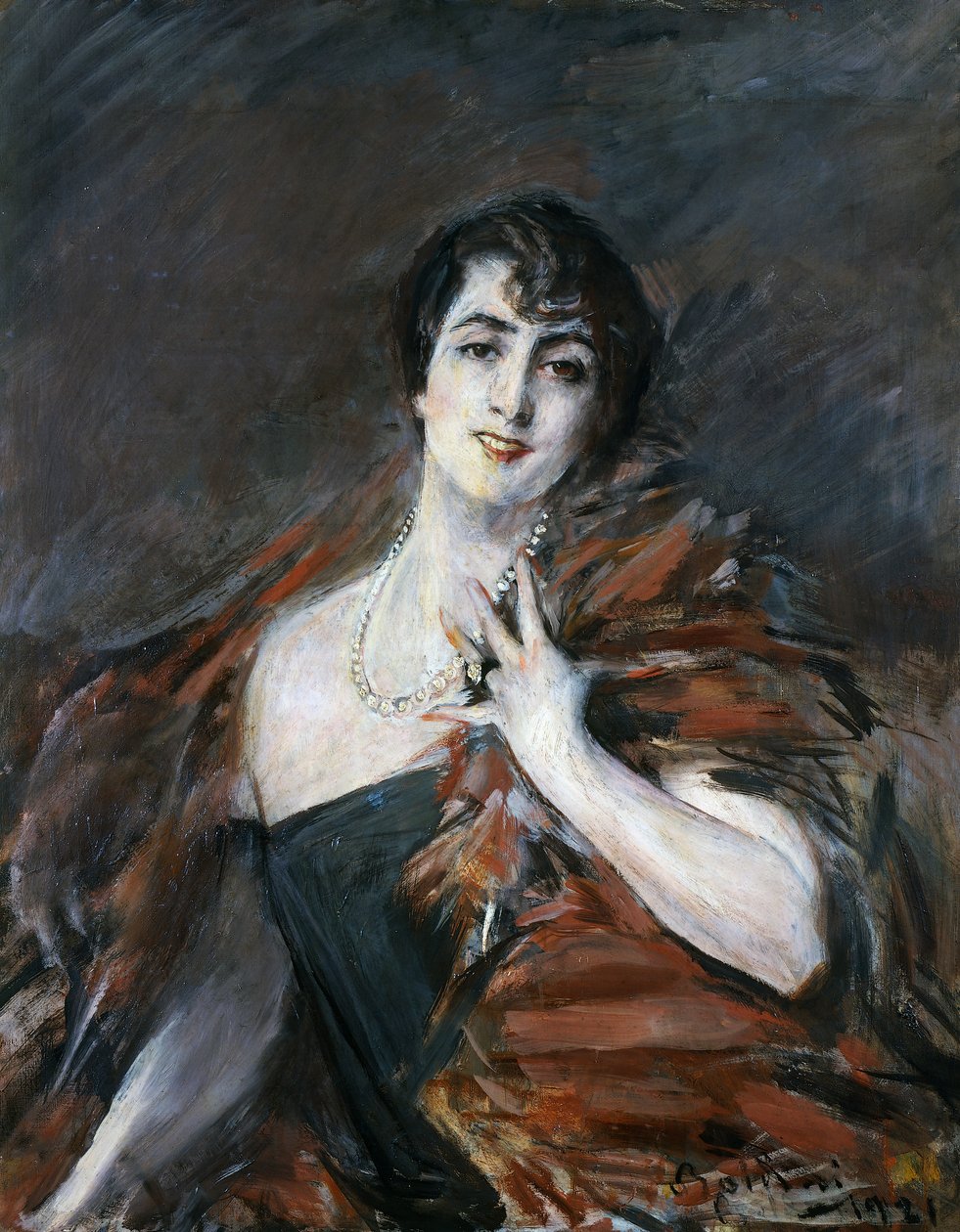 Egy hölgy portréja alkotó: Giovanni Boldini