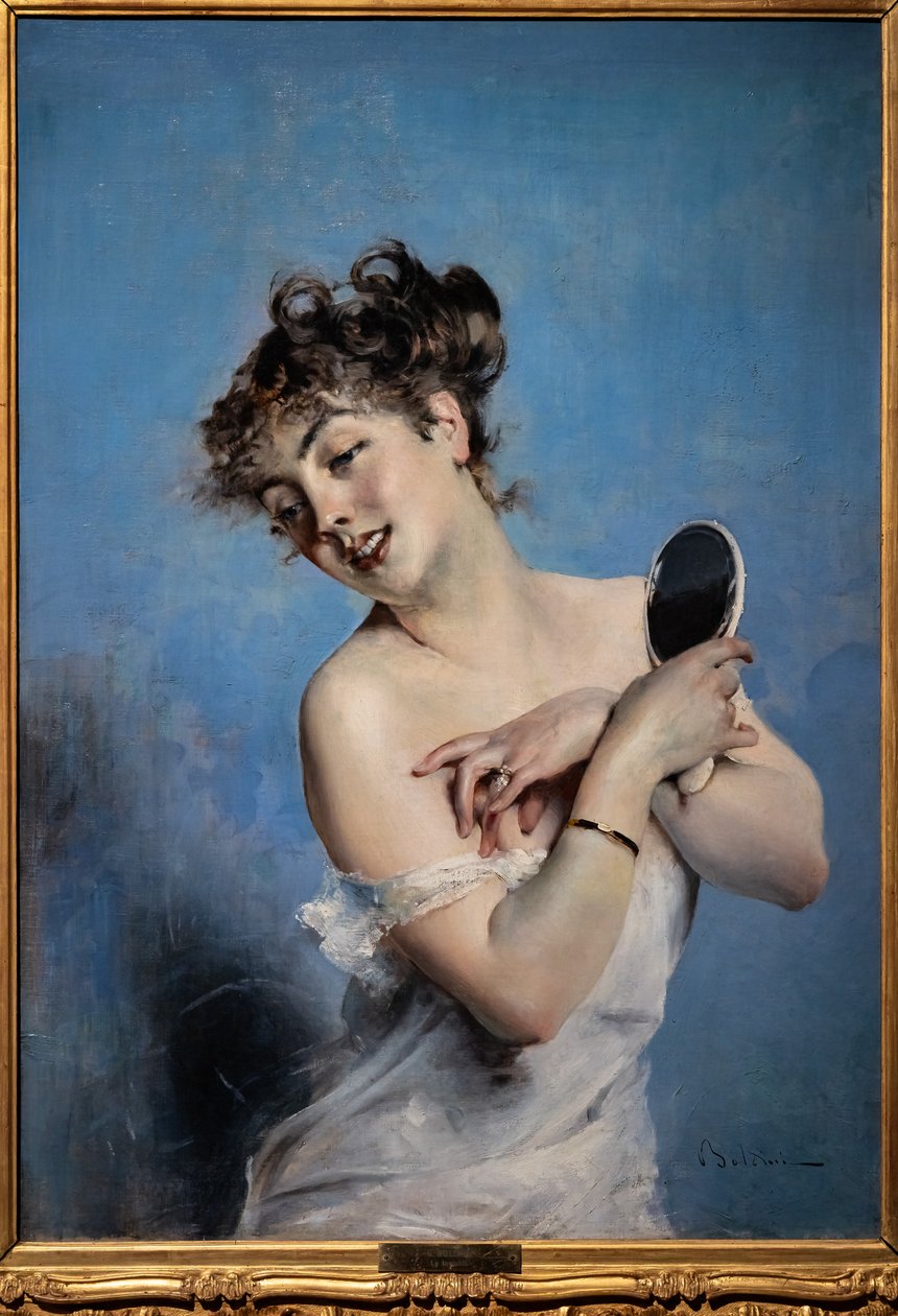 Fiatal nő Negligee-ben alkotó: Giovanni Boldini