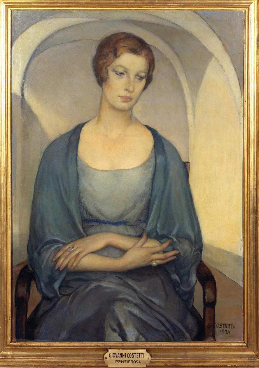 Gondolkodó nő alkotó: Giovanni Costetti