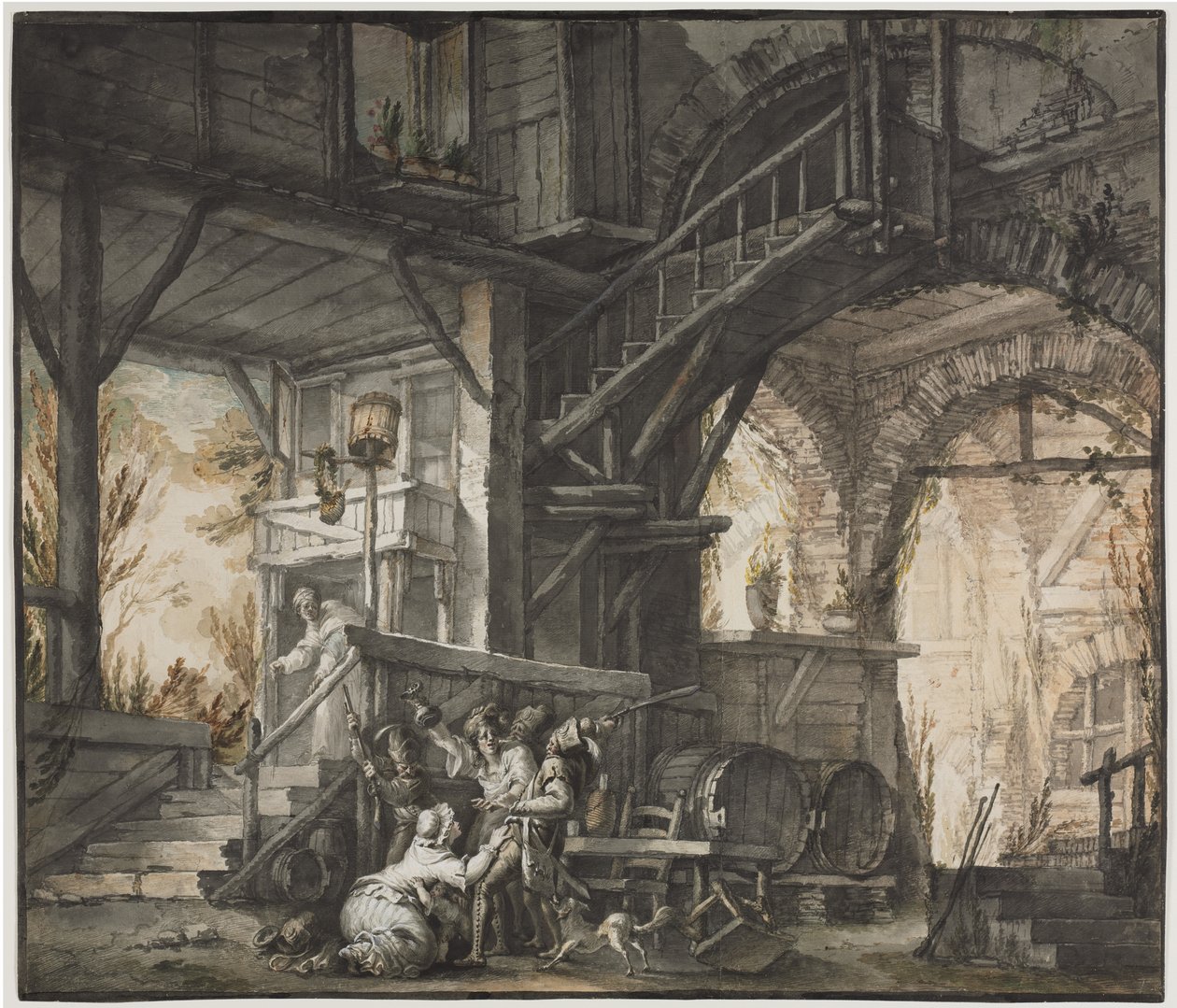 Színházi jelenet, c. 1775-1776. alkotó: Giovanni David