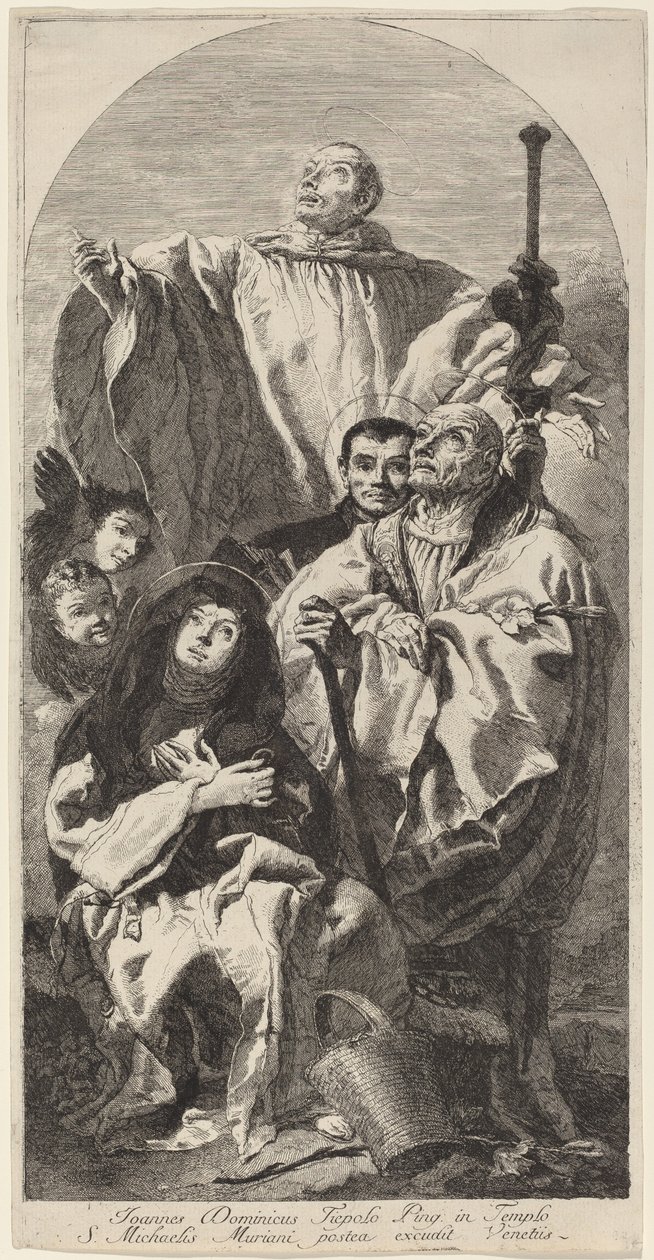 A bencés rend négy szentje alkotó: Giovanni Domenico Tiepolo