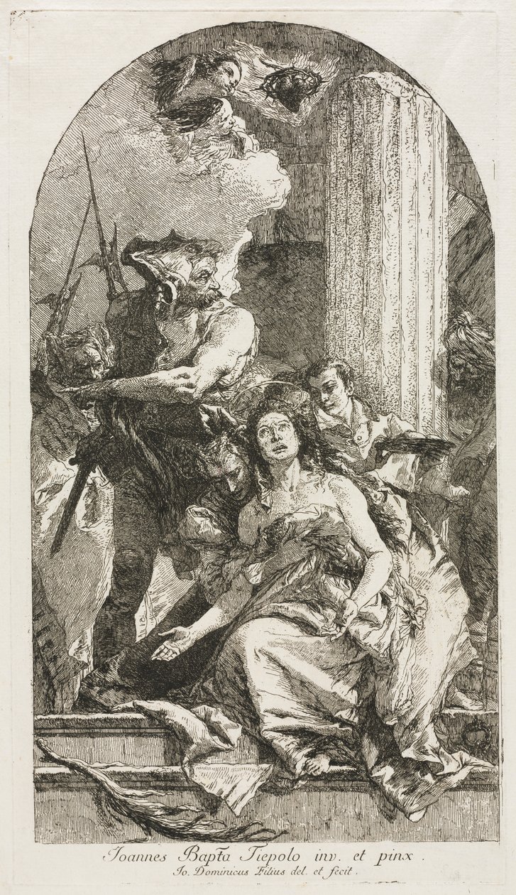 Szent Agáta vértanúhalála. alkotó: Giovanni Domenico Tiepolo