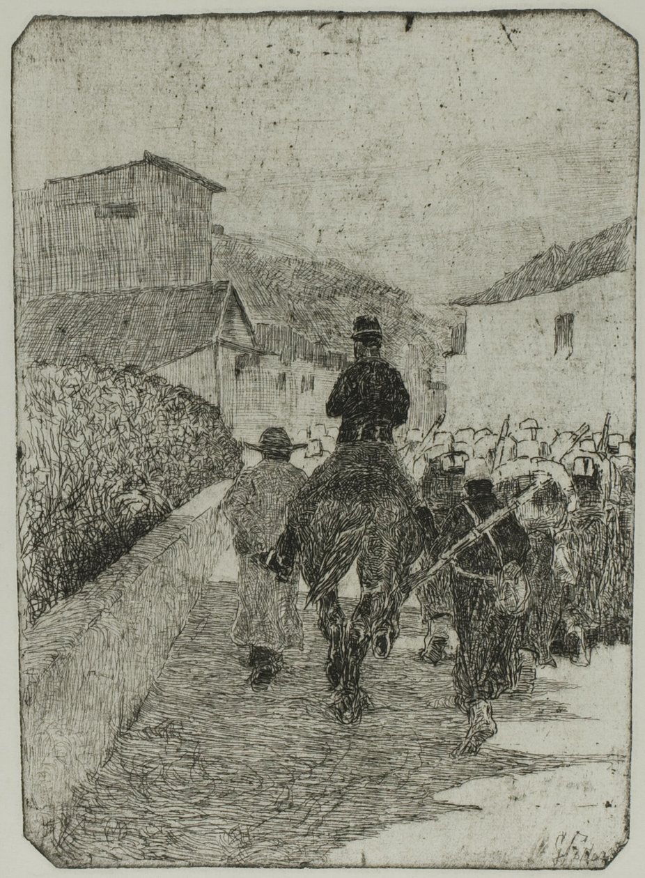 Katonai sétány alkotó: Giovanni Fattori