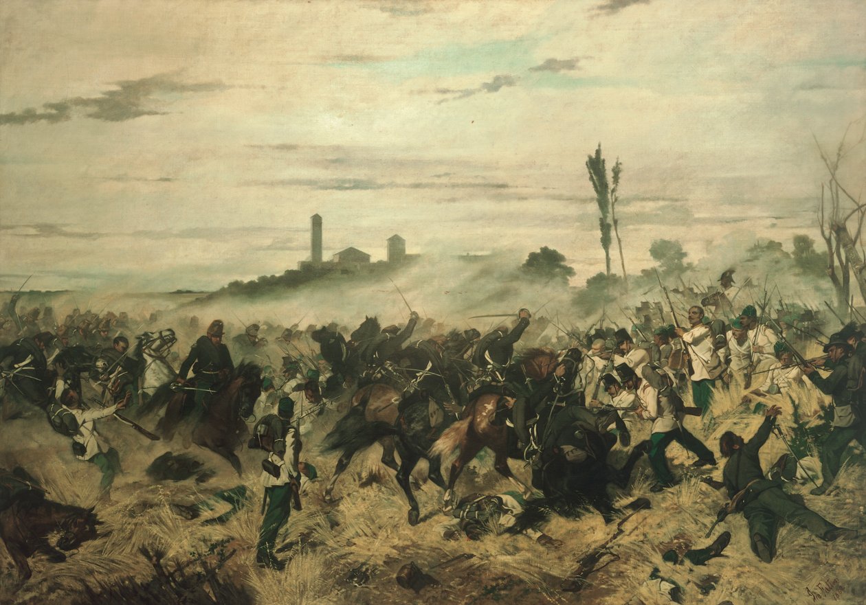 A montebellói csata alkotó: Giovanni Fattori