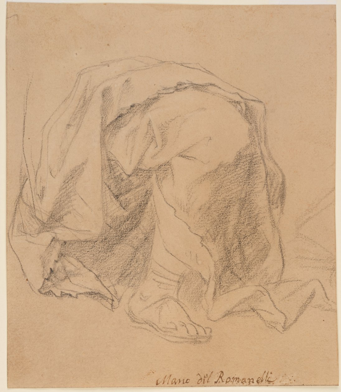 Drapery tanulmánya alkotó: Giovanni Francesco (1610 62) Romanelli