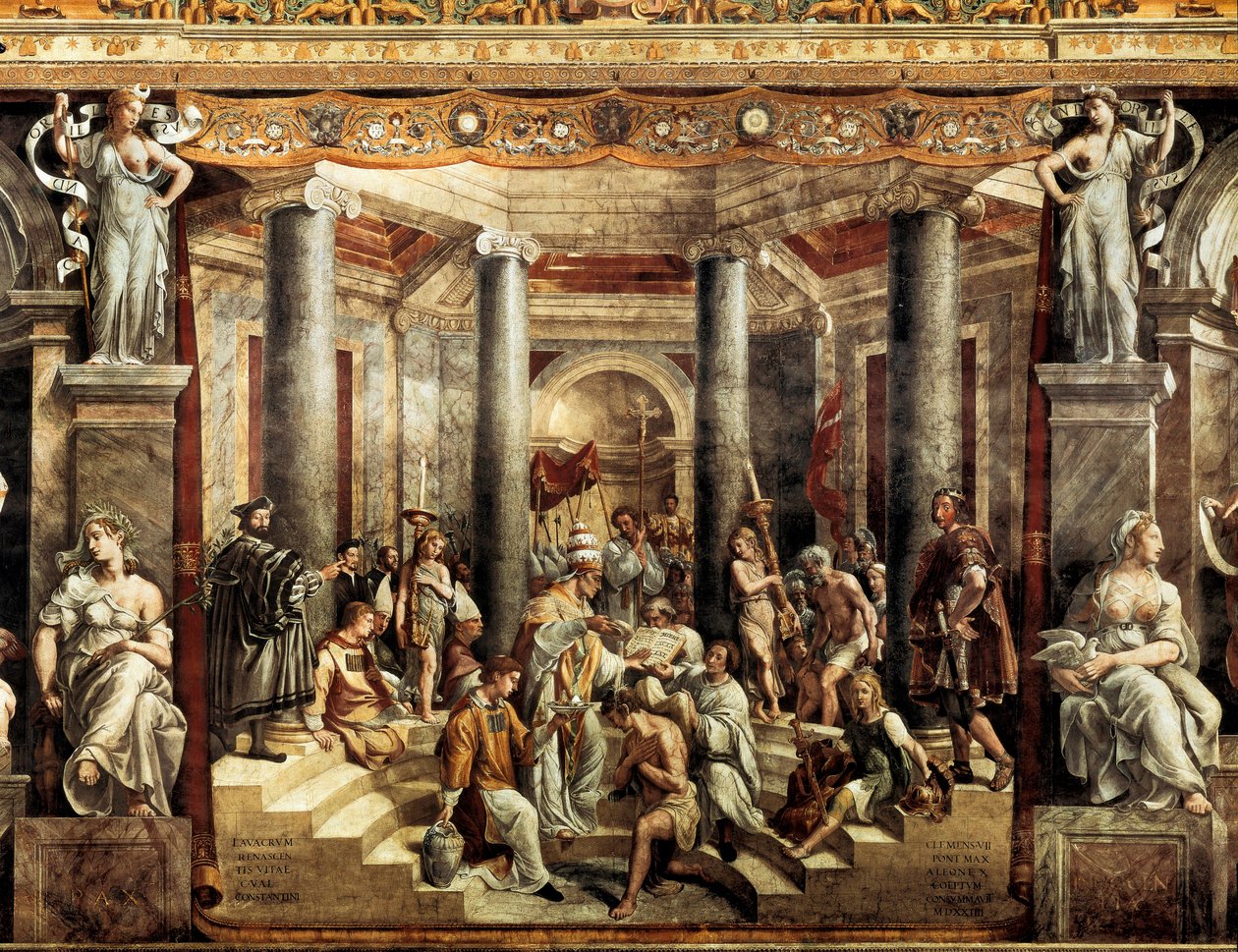 Konstantin megkeresztelkedése alkotó: Giovanni Francesco (c.1488 1528) Penni