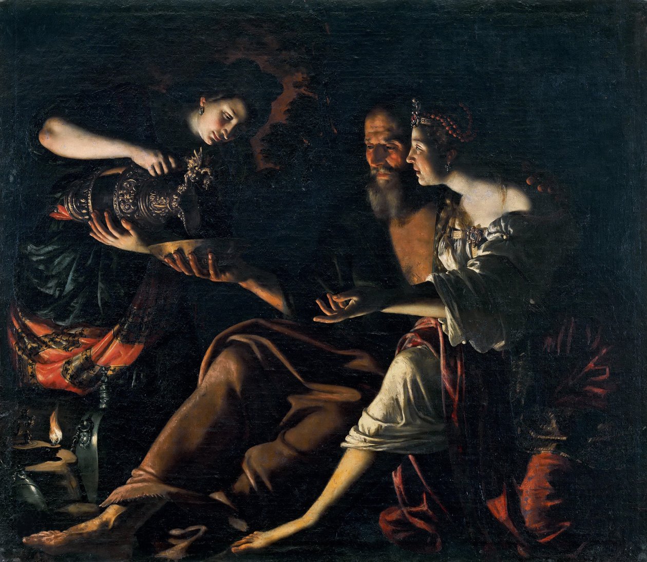 Lót és lányai, 1617. alkotó: Giovanni Francesco Guerrieri