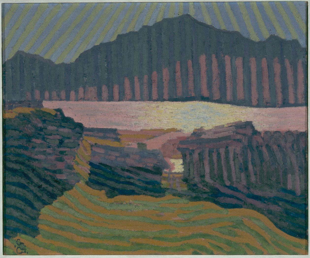 Capolago látképe, c. 1907. alkotó: Giovanni Giacometti