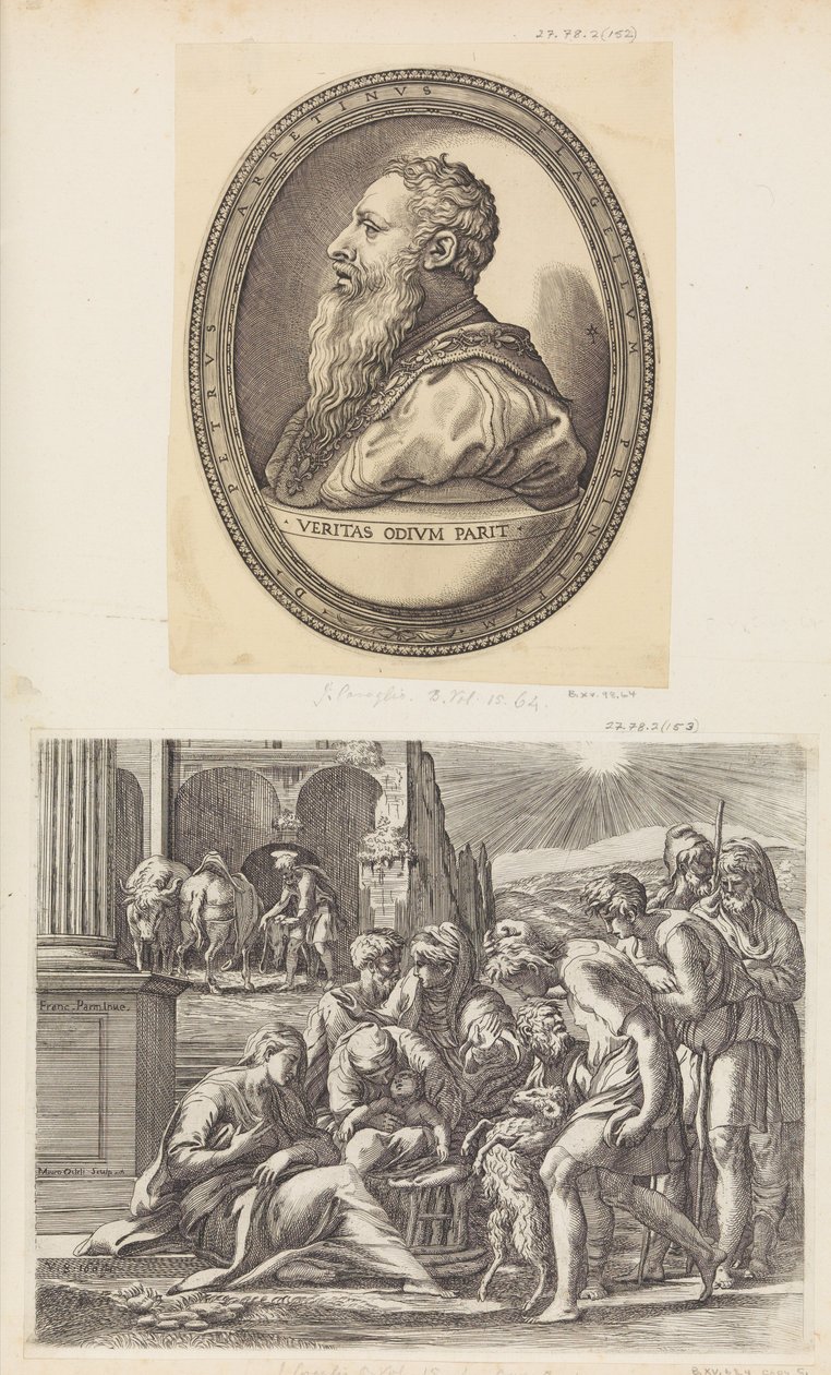 A Pásztorok imádata. alkotó: Giovanni Jacopo Caraglio