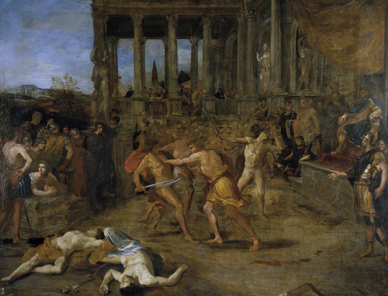 Gladiátor harcok alkotó: Giovanni Lanfranco