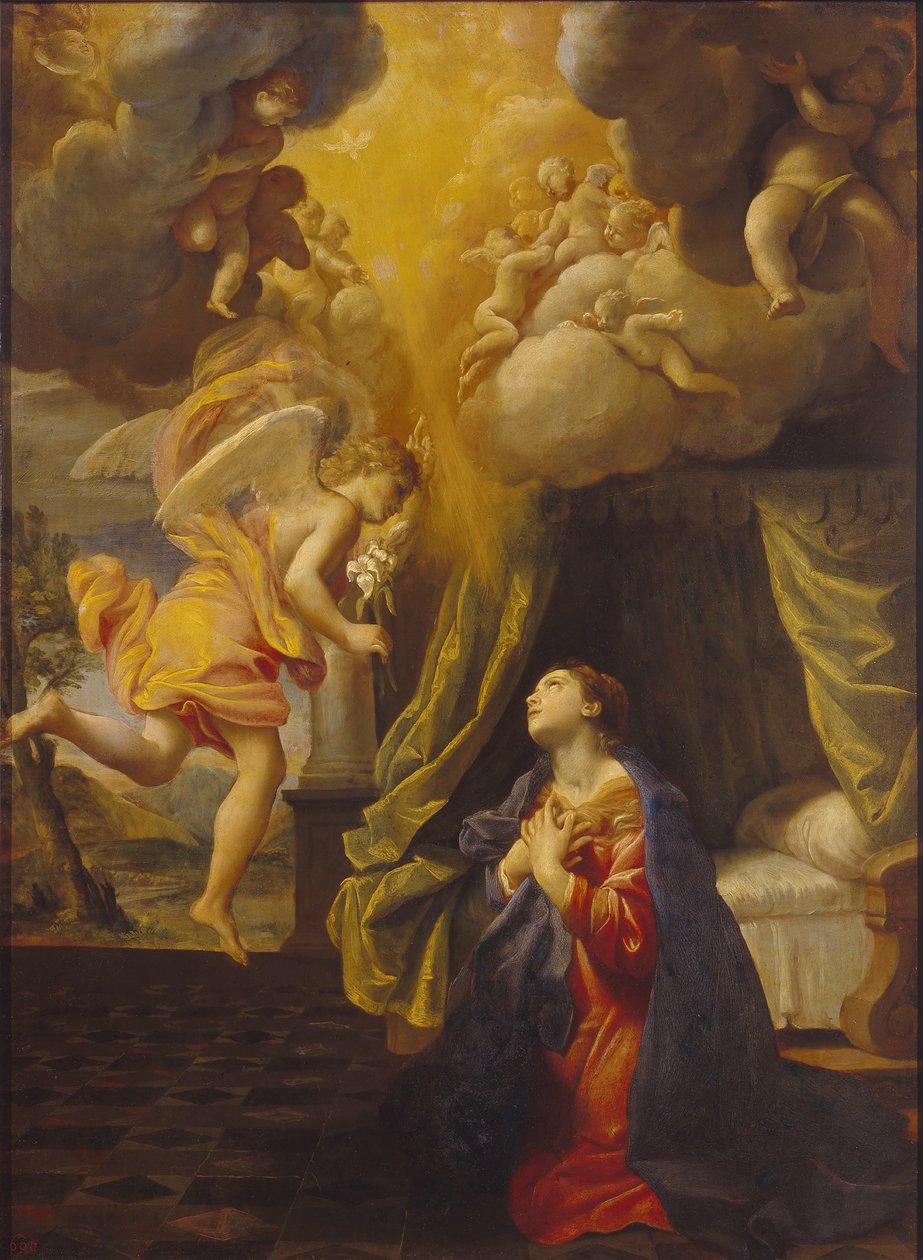 Az Angyali üdvözlet, c. 1615. alkotó: Giovanni Lanfranco