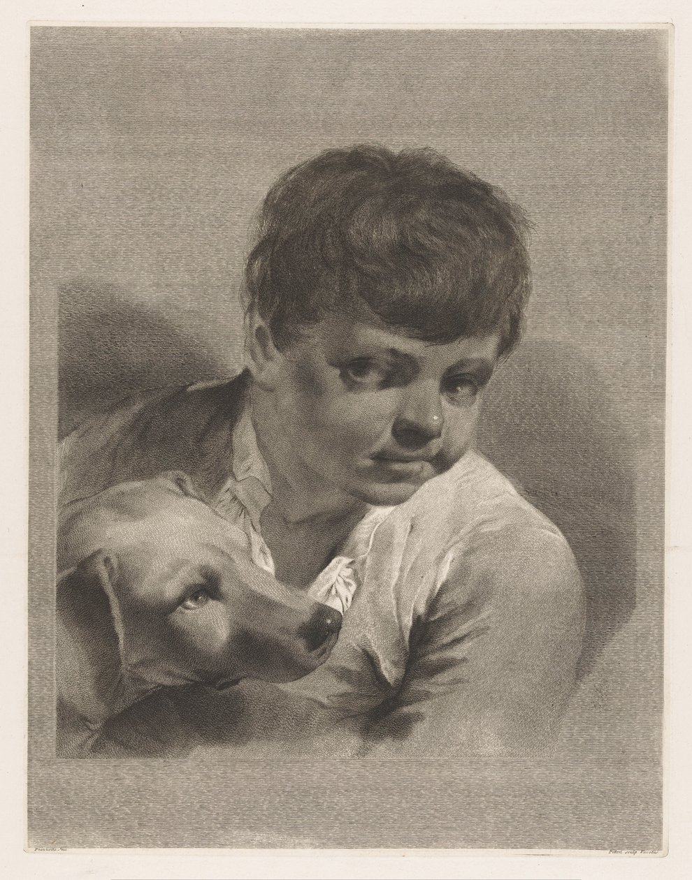 Fiú kutyával alkotó: Giovanni Marco Pitteri