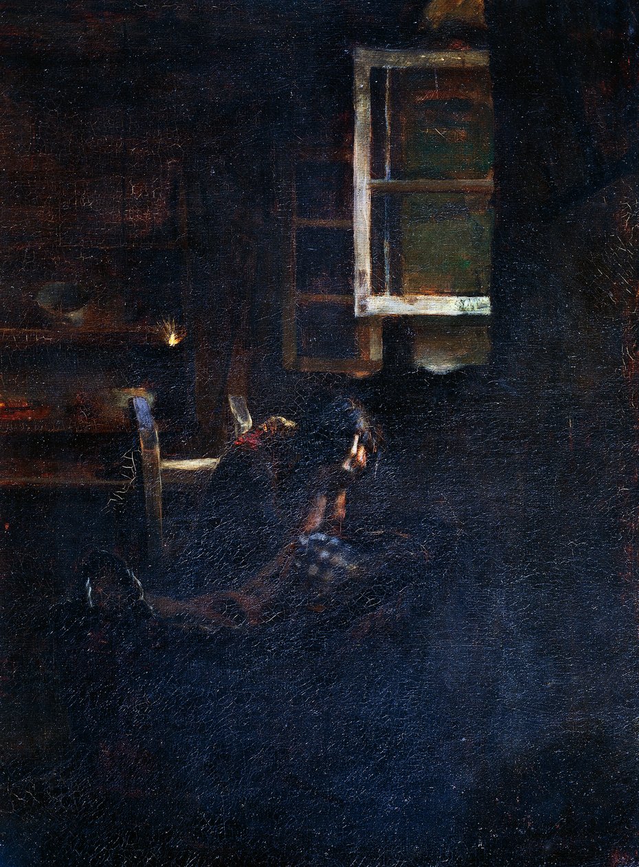 Üres bölcső alkotó: Giovanni Segantini