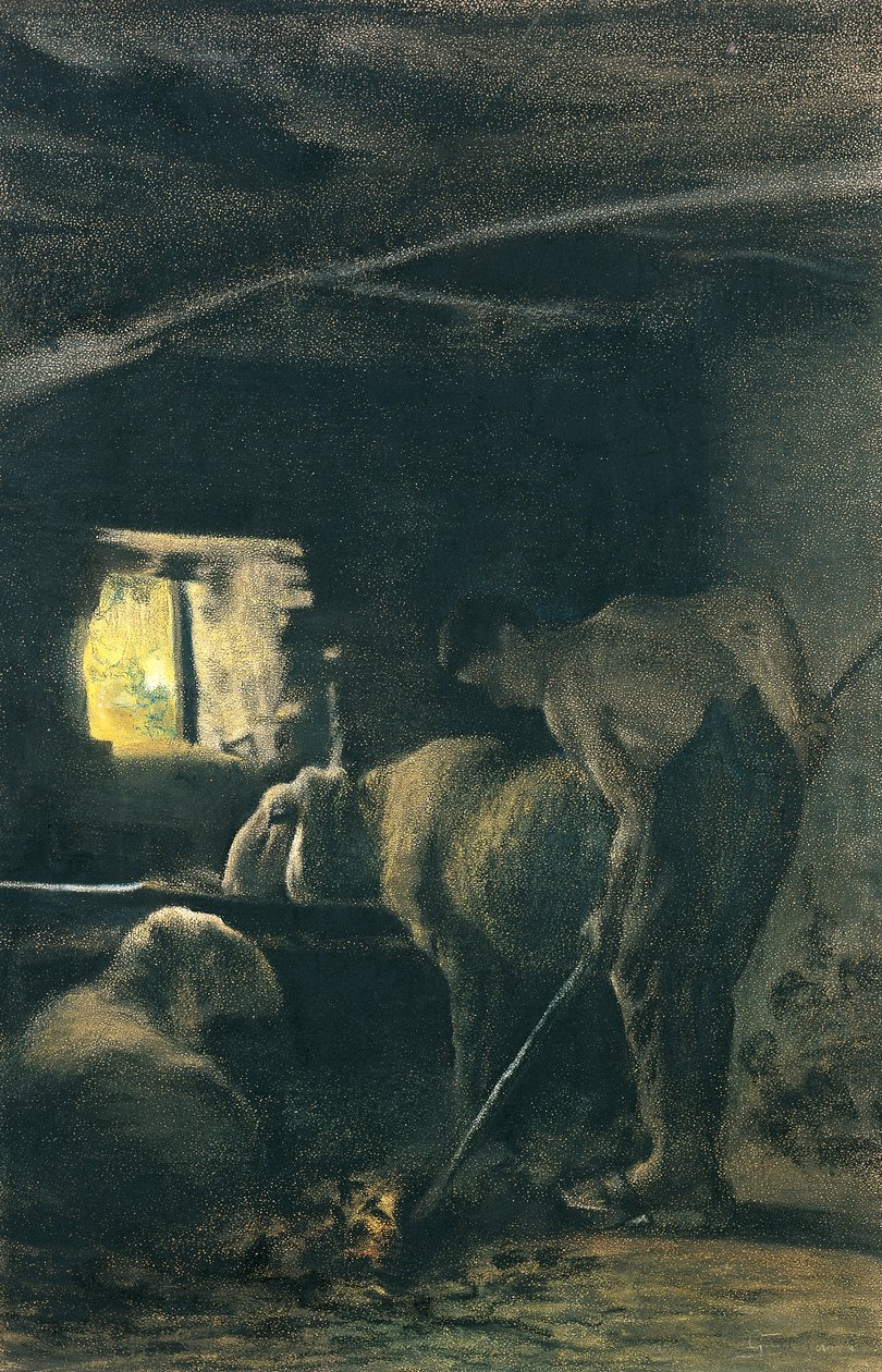 Istállóban alkotó: Giovanni Segantini