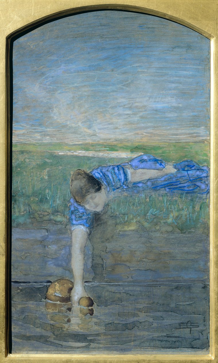 Nők a folyónál, Giovanni Segantini (1858-1899) alkotó: Giovanni Segantini