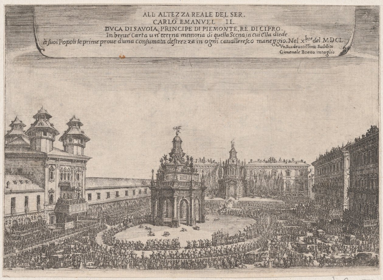 Fesztivál Torinóban, 1650. október, 1650. alkotó: Giovenale Boetto