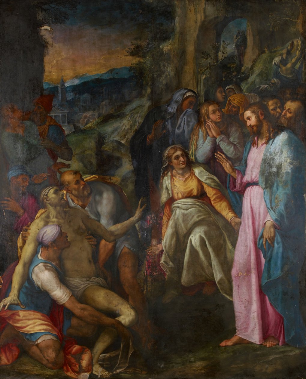 Lázár feltámasztása, 1592. alkotó: Girolamo Muziano