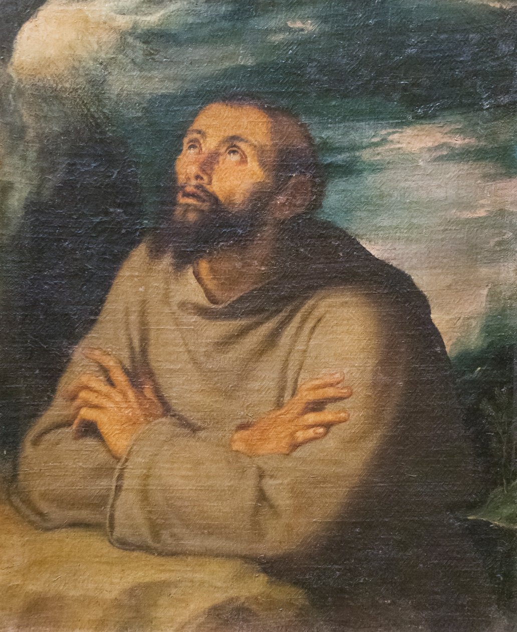 Assisi Szent Ferenc (olaj, vászon) alkotó: Girolamo Muziano