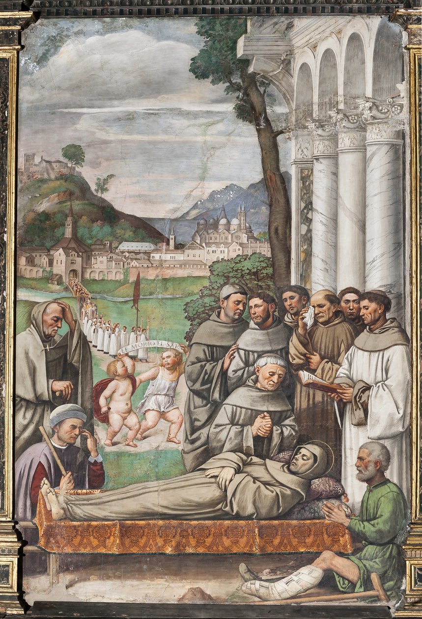 Szent Antal halála, a Szent Iskolája alkotó: Girolamo Tessari