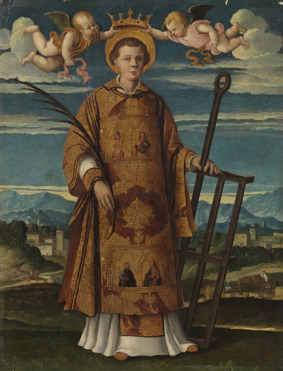 Szent Lőrinc, 1520-30 körül alkotó: Girolamo da Santacroce