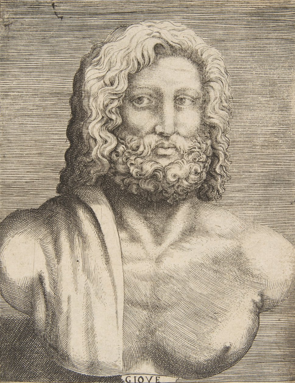 Jupiter mellszobra, kb. 1531-76. alkotó: Giulio Bonasone